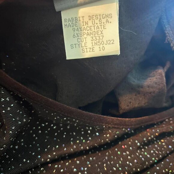 ✨ Vintage Brown Embellished Glam Girl Blouse (10)✨ - Picture 5 of 6